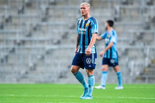 Djurgårdens Victor Edvardsen deppar