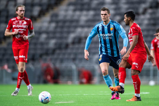 Djurgårdens Jacob Bergström och Värnamos Wenderson
