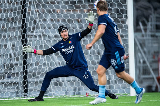 Djurgårdens målvakt Jacob Widell Zetterström och Hampus