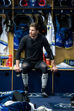 Leksands Peter Cehlarik innan ishockeymatchen i SHL mellan