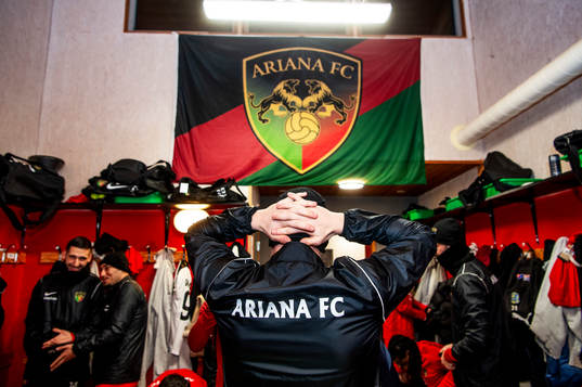 Spelarna innan Arianas träning