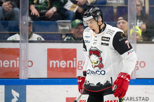 Malmö Redhawks Oliver Lauridsen reagerar