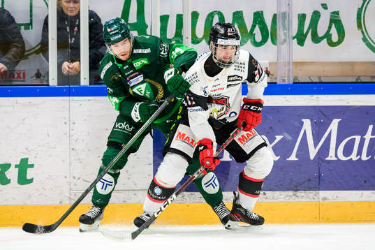 Färjestads Michael Lindqvist och Malmö Redhawks Ponthus