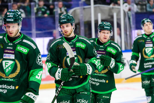 Färjestads Marcus Westfält och Daniel Viksten deppar