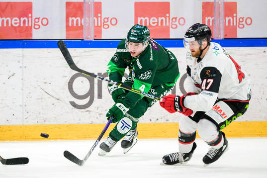 Färjestads Oscar Lawner och Malmö Redhawks Joakim Ryan