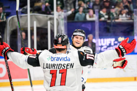 Malmö Redhawks Markus Lauridsen och Christoffer Forsberg