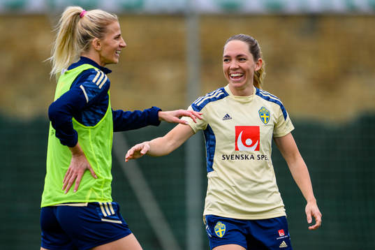 Sofia Jakobsson and Elin Rubensson of the Swedish women's