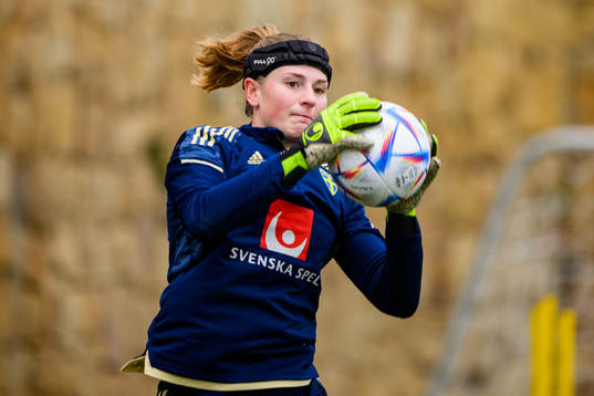 Goalkeeper Tove Enblom of the Swedish women's national