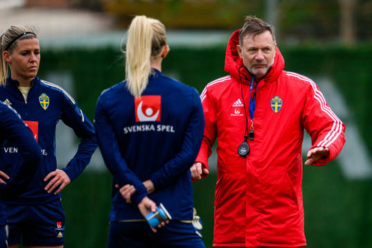 Head coach Peter Gerhardsson of the Swedish women's