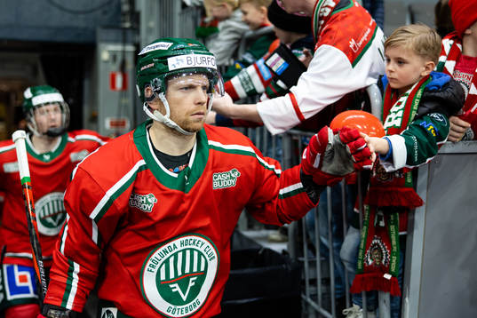 Frölundas Ryan Lasch innan ishockeymatchen i SHL mellan