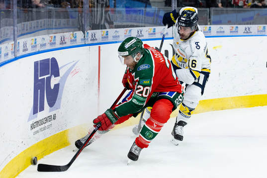 Frölundas Joel Lundqvist och HV71s Joseph Laleggia