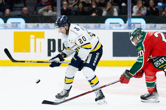 HV71s André Petersson och Frölundas Joel Lundqvist