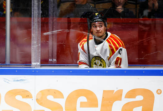 Brynäs Dmytro Timashov i utvisningsbåset