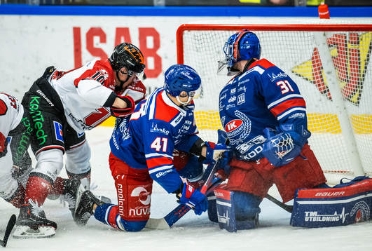 Örebros Rihards Marenis mot Oskarshamns Johan Johnsson