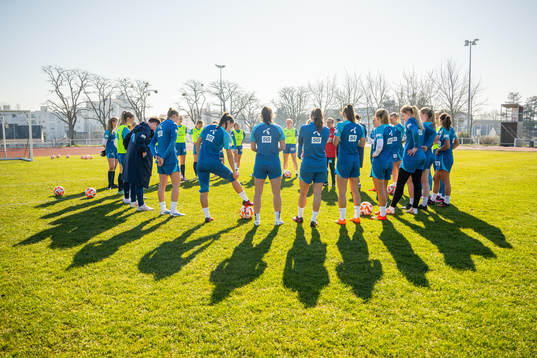 Players and staff of the Norwegian women's national