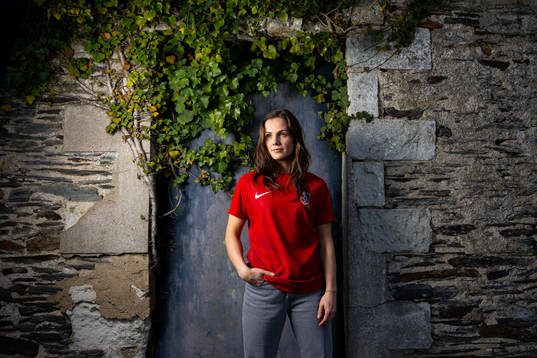 Tuva Hansen of the Norwegian women's national football team