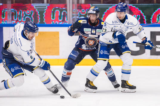 Leksands Matt Caito och Mikael Ruohomaa Växjös Dan Sexton