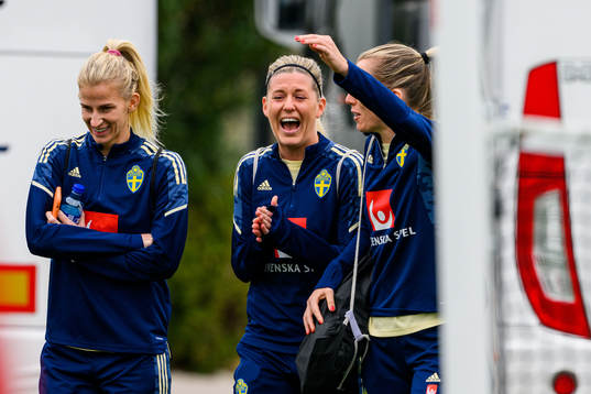 Sofia Jakobsson and Olivia Schough of the Swedish women's