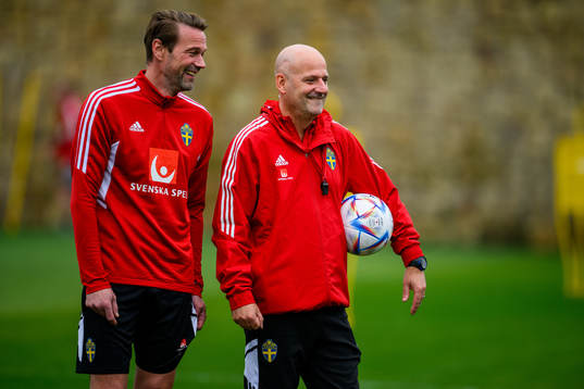 Manager Magnus Andersson and assistant coach Magnus Wikman