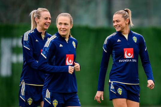 Amanda Ilestedt, Magdalena Eriksson and Fridolina Rolfö of
