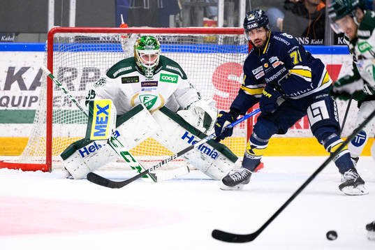 Färjestads målvakt Dennis Hildeby