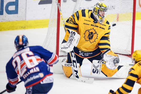 Växjös Joel Kellman gör mål 1-1 bakom Skellefteås