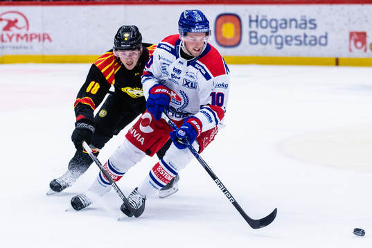 Brynäs Dmytro Timashov och Oskarshamns Rasmus Bengtsson