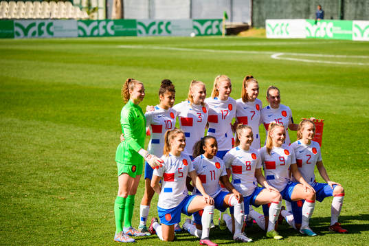 The starting eleven of the Netherlands