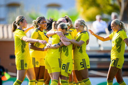 Players of Sweden celebrates