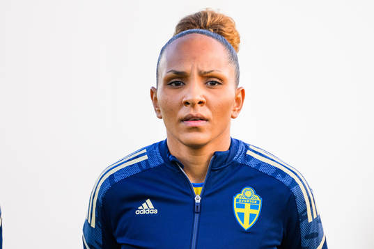 Madelen Janogy of Sweden ahead the women's international