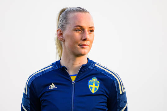 Stina Blackstenius of Sweden ahead the women's