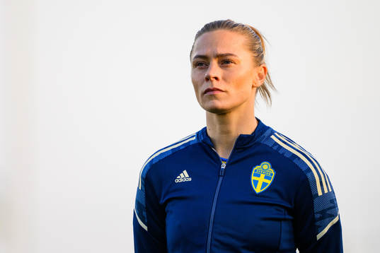 Fridolina Rolfö of Sweden ahead the women's international