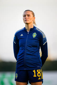 Fridolina Rolfö of Sweden ahead the women's international