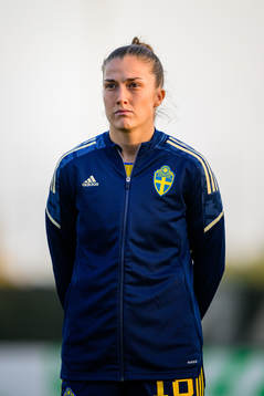 Filippa Angeldahl of Sweden ahead the women's international
