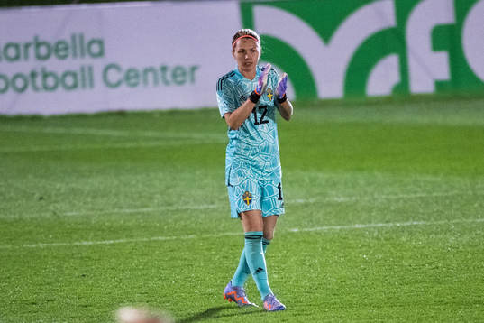 Goalkeeper Jennifer Falk of Sweden