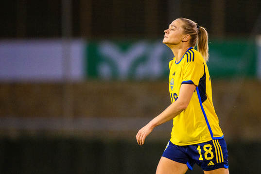 Fridolina Rolfö of Sweden looks dejected