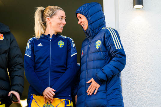 Linda Sembrant and Caroline Seger of Sweden