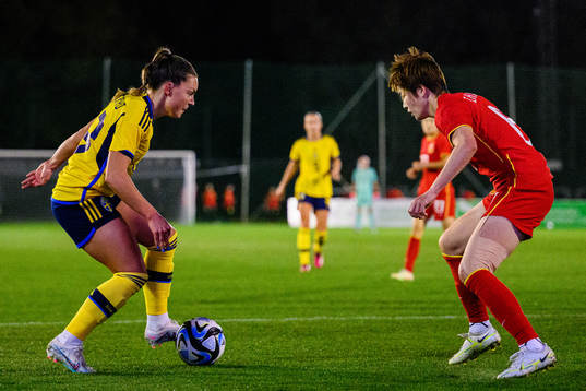 Johanna Rytting Kaneryd of Sweden and Zhang Xin of China