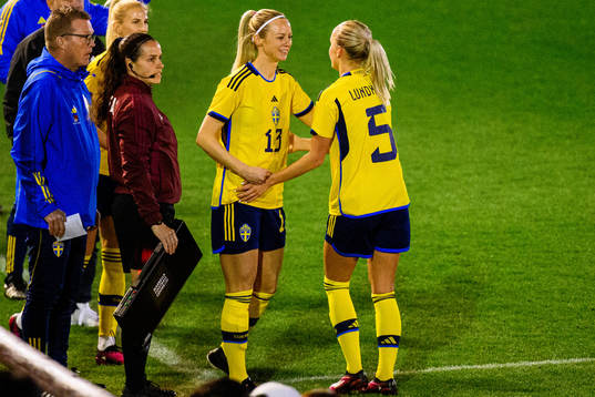 Amanda Ilestedt of Sweden is substituted in for Hanna