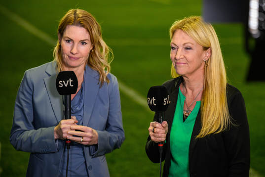 Swedish broadcaster SVT sports expert Hanna Marklund and