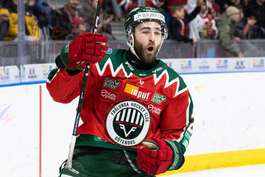 Frölundas Anthony Greco jublar
