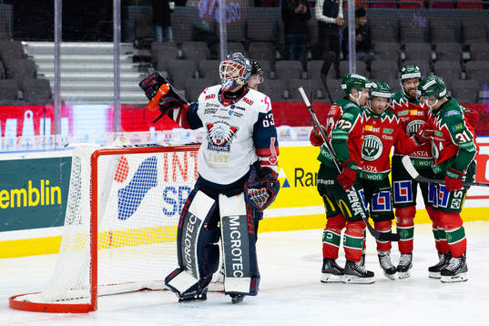 Linköpings målvakt Marcus Högberg deppar