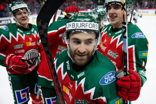 Frölundas Joel Lundqvist jublar