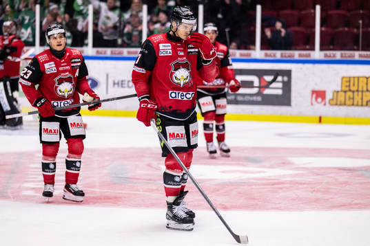 Malmö Redhawks Christoffer Forsberg och Oliver Lauridsen
