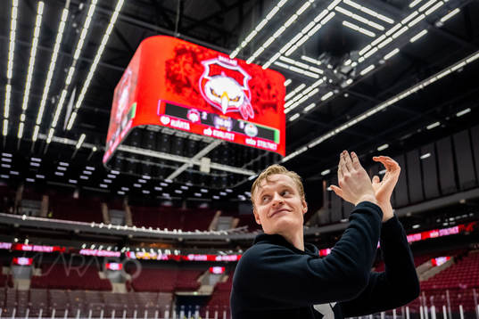 Rögles Anton Bengtsson jublar