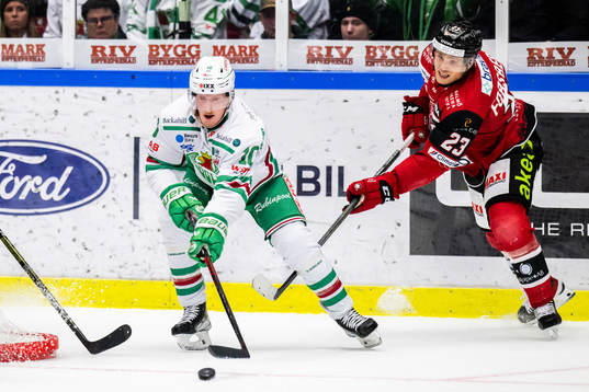 Rögles Simon Hjalmarsson och Malmö Redhawks Christoffer