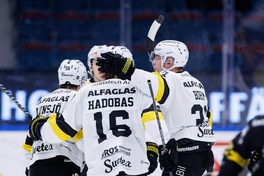 Västerås spelare jublar