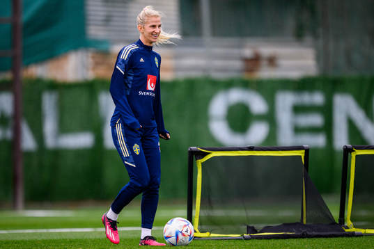 Sofia Jakobsson of the Swedish women's national football