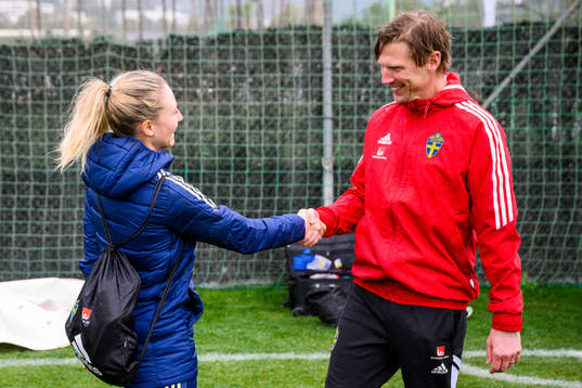 Rebecka Blomqvist and sports psychologist Rasmus Wallin