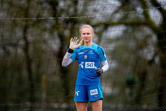 Goalkeeper Sunniva Skoglund of the Norwegian women's